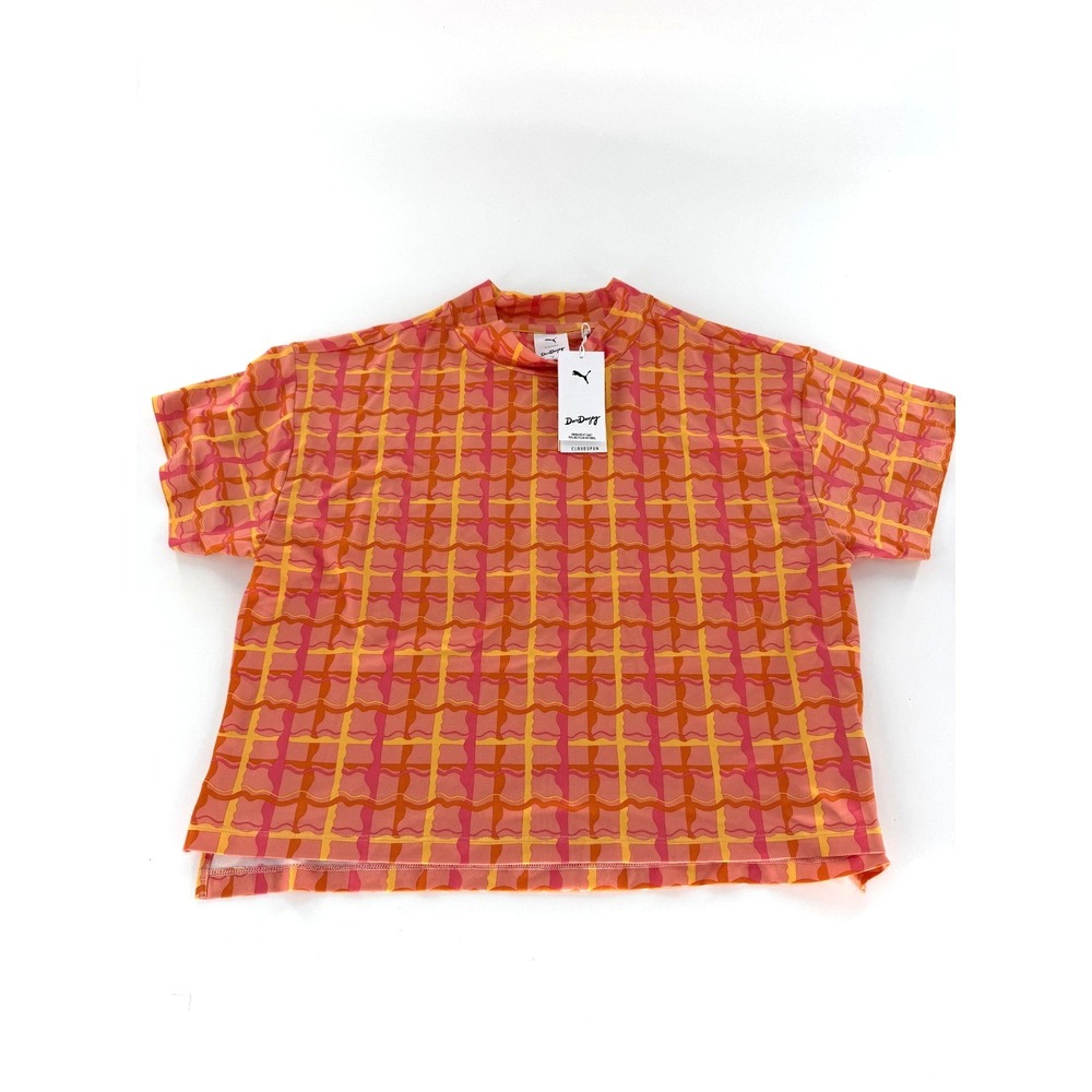 Puma x Dani Dazey CS Women's Size XL Pink Fruit Mock Neck Top NWT‎ Golf Shirt